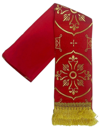 ЗАКЛАДКА для ЄВАНГЕЛІЄ Червона 10/100см Парча 