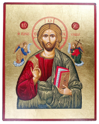 ВСЕДЕРЖИТЕЛЬ   ↕19см ↔15см Дерево Шелкография Сусальное золото Греция