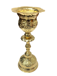 ЛАМПАДА  напрестольна   ↕32см Ø7,8см   Позолота  Греція