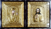 Пара Вседержитель Казанская   38/44см Оклад 