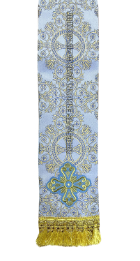 ЗАКЛАДКА для ЄВАНГЕЛІЄ Блакитна 10/140см Парча 