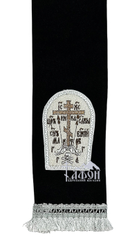 ЗАКЛАДКА для ЄВАНГЕЛІЄ Чорна 10/140см Габардин