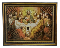 ТАЄМНА ВЕЧЕРЯ   ↕36см ↔47см Бурштин