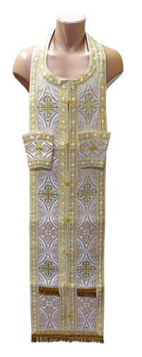 Требний набір ЄПИТРАХИЛЬ і ПОРУЧІ Біло-золоті Парча