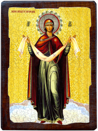 ПОКРОВ Пресвятої Богородиці   ↕23см ↔17см Дерево Літографія
