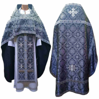 Облачение священника   Черное  52-54р/д155см  Парча 