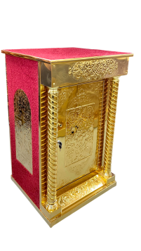 ЖЕРТОВНИК  ↕114см ↔63см ↕58см  2 труби, матерія/чеканка  