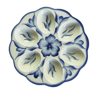 ТАРІЛКА для яєць Гжель ↔18,5см