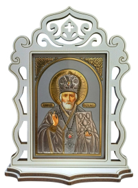 НИКОЛАЙ ЧУДОТВОРЕЦ   ↕13,5см ↔10,5см   ДСП Литография на подставке