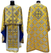 Облачення  Жовто-синє  54р/д145см   Парча "Промінці"