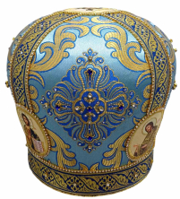 МИТРА   Блакитна   Розмір 56,5   Парча  