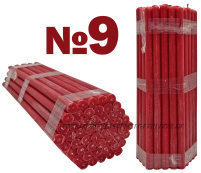 Свечи ПАРАФИНОВЫЕ Красные №09   Количество-50шт