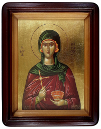 ПАРАСКЕВА   ↕31см ↔25см Дерево Фотодрук  Поталь Греція