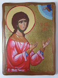 МУЗА   23/17см Дерево Литография