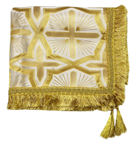 СКАТЕРТИНА   Біло-золота   р1,20/1,26 м   Парча