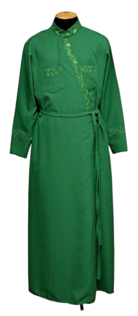Підрясник грецький   Зелений 54р   Габардин   Вишивка  Виноград