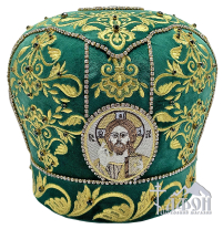 МИТРА   Зелена   Розмір 58.5   Оксамит Вишивка