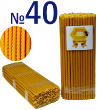 1кг Свечи    100%ВОСКОВЫЕ СПИРАЛЬНЫЕ   №40К   Количество - 100шт