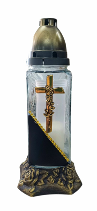 Лампада ПОМИНАЛЬНА  Хрест-Троянда 36 год.