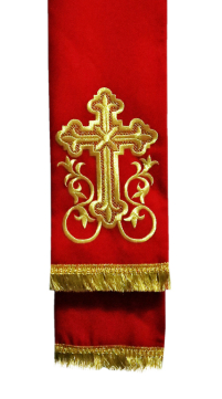 ЗАКЛАДКА для ЄВАНГЕЛІЄ Червона 14/144см Парча 