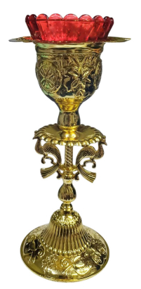 ЛАМПАДА  напрестольна   ↕26см Ø7см   Латунь Китай