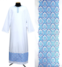 ПІДРИЗНИК   Білий   р50/д150см   Габардин Вишивка 