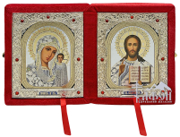 Складень Вседержитель Казанская   ↕21см ↔18см    Б-21-К