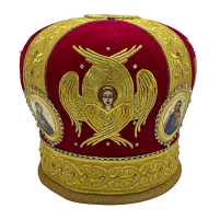 МИТРА   Червона   Розмір 59,5   Велюр Вишивка 