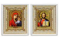 Пара Вседержитель  Казанская   ↕29см ↔24см Литография 