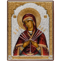 СЕМИСТРІЛЬНА   ↕23см ↔18см  МДФ Сріблення Золочення Шовкографія Італія