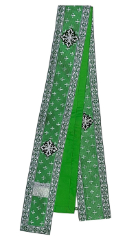 ОРАРЬ   Зелений  ↔10см ↕300см   Парча 