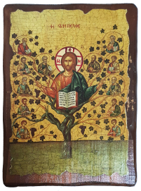 ЛОЗА ИСТИННАЯ    ↕17см ↔13см Дерево Литография