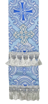 ЗАКЛАДКА для ЄВАНГЕЛІЄ Блакитна 11/140см Парча 