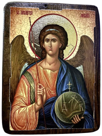 МИХАИЛ АРХАНГЕЛ   ↕17см ↔13см Дерево Литография