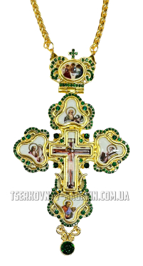 ХРЕСТ Наперсний ↕15.5см ↔9см Латунь Китай (GG)