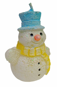 Свеча ДЕКОРАТИВНАЯ РОЖДЕСТВЕНСКАЯ   ↕8см  Парафин Снеговик