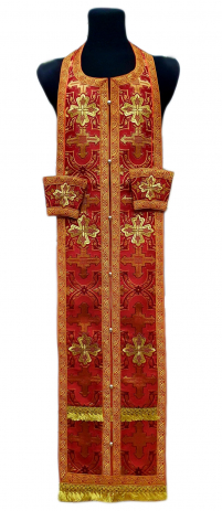 Требний набір ЄПИТРАХИЛЬ і ПОРУЧІ Червоний Парча