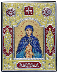 ЗОЯ   ↕19см ↔15см МДФ Шовкографія Срібло Сусальне золото Емаль Греція