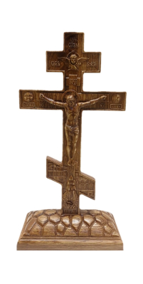 ХРЕСТ на підставці  РІЗБЛЕНИЙ  ↕47см ↔ 24см Дерев'яний ДУБ