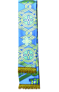 ЗАКЛАДКА для ЄВАНГЕЛІЄ Блакитна 8,5/152см Парча 