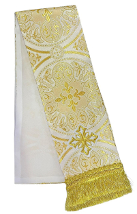ЗАКЛАДКА для ЄВАНГЕЛІЄ Біло-золота 11/140см Парча