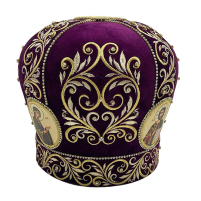 МИТРА   Фіолетова   Розмір 58   Велюр Вишивка 