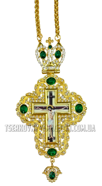 ХРЕСТ Наперсний ↕15.5см ↔7.5см Латунь Китай (GG)