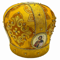 МИТРА   Желтая   Размер 56   Парча  