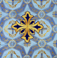 КАПІТАСМА   Блакитна  ↕210см ↔120см   Парча