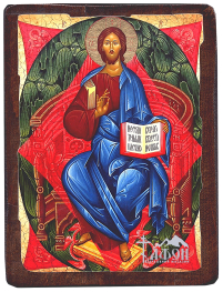 СПАС В СИЛАХ   ↕17см ↔13см Дерево Літографія