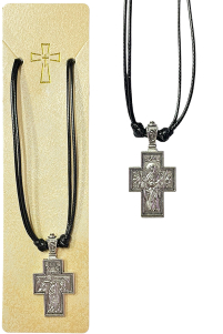 Крестик НАТЕЛЬНЫЙ   4/2см   Металический Покровский со шнурком
