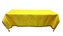 СКАТЕРТЬ   Желтая   ↕160см ↔160см  Парча 