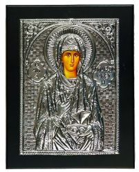 ПАРАСКЕВА   ↕23см ↔18см МДФ PVD(посріблення) Греція