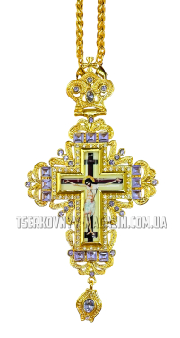 КРЕСТ Наперсный ↕16см ↔8см Латунь  Китай (GP)
